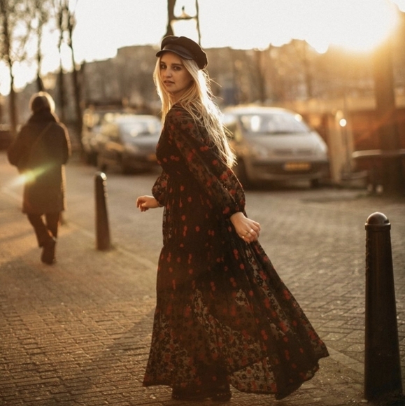 ZARA embroidered mesh maxi dress XS - Picture 2 of 16